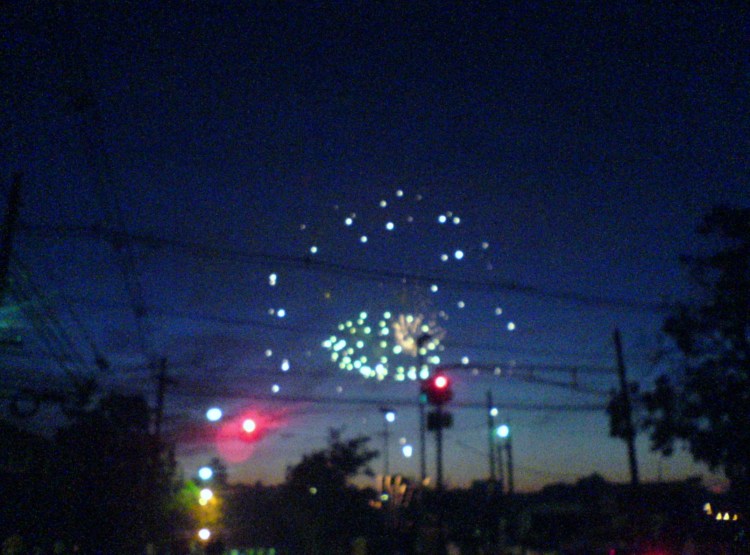 Juegos de luces en Kearny, New Jersey