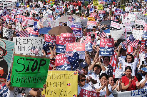 Marcha de Inmigración en Washington, DC. Foto de SEIU International en Flickr.